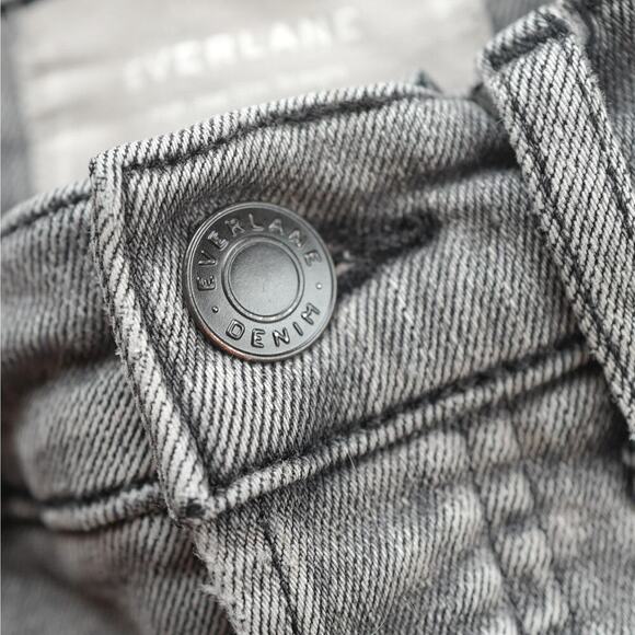 EVERLANE Gray High Rise Slim Straight Jeans  Ankle Sustainable Minimalist Denim - Picture 14 of 14
